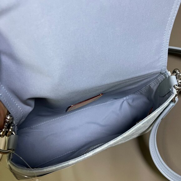 Coach Soft Tabby Blue Denim Shoulder Bag with Monogram Pattern - Picture 4 of 9